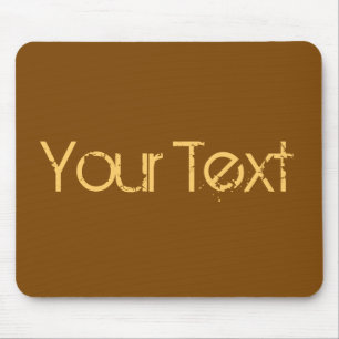 ONLY COLOR / brown + your text Mouse Mat