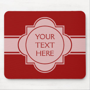 ONLY COLOR / BUTTON BANNER white + your text Mouse Mat