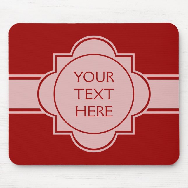 ONLY COLOR / BUTTON BANNER white + your text Mouse Mat (Front)