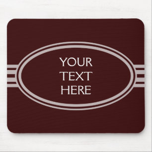ONLY COLOR / BUTTON BANNER white + your text Mouse Mat