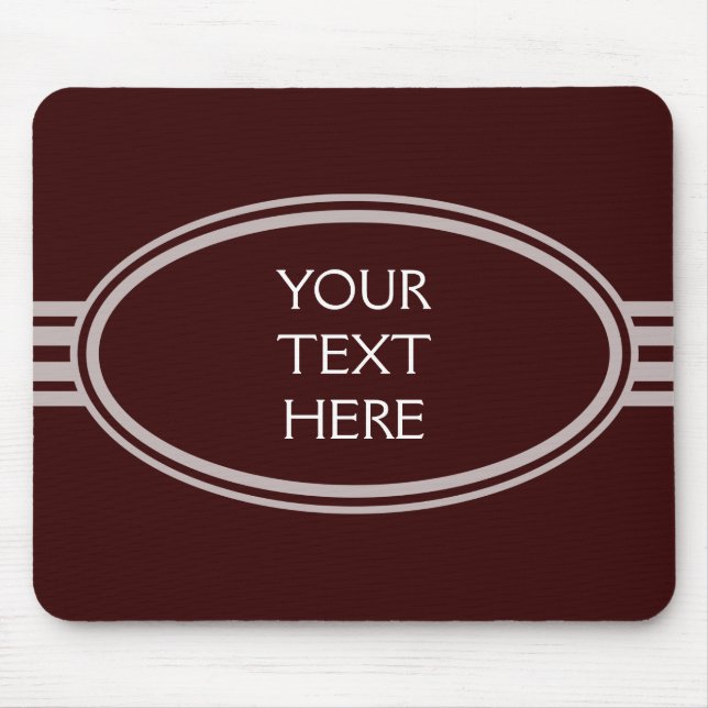 ONLY COLOR / BUTTON BANNER white + your text Mouse Mat (Front)