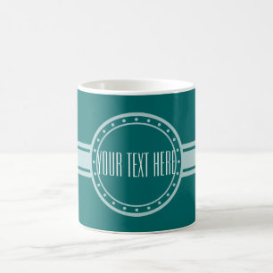 ONLY COLOR / BUTTON BANNER + your colour & text Coffee Mug