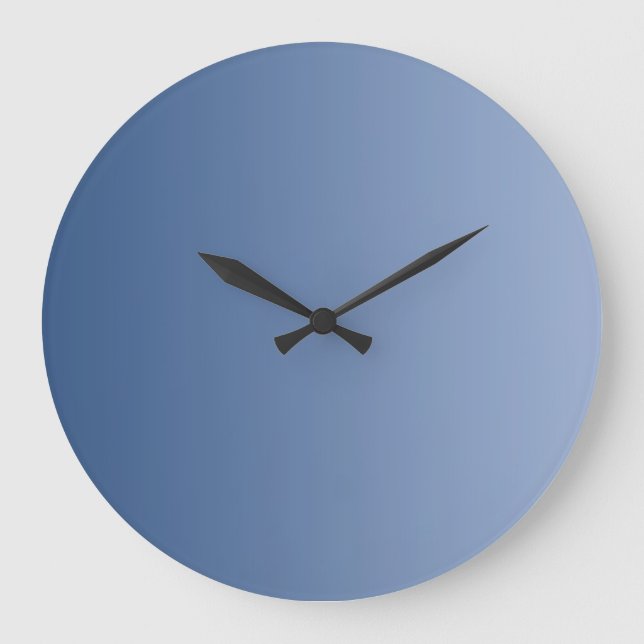 ONLY COLOR gradients - blue Large Clock (Front)