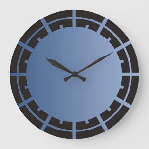 ONLY COLOR gradients blue - ring clock face black