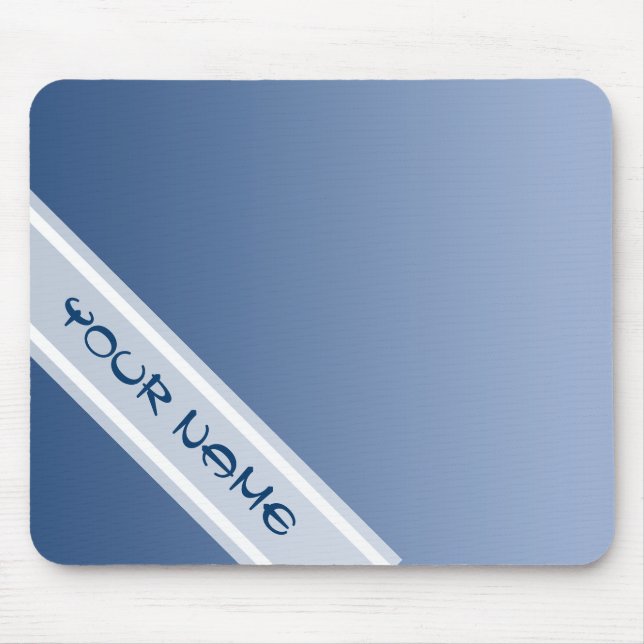 ONLY COLOR gradients - blue + your name Mouse Mat (Front)