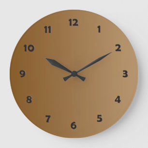 ONLY COLOR gradients - brown + clock face