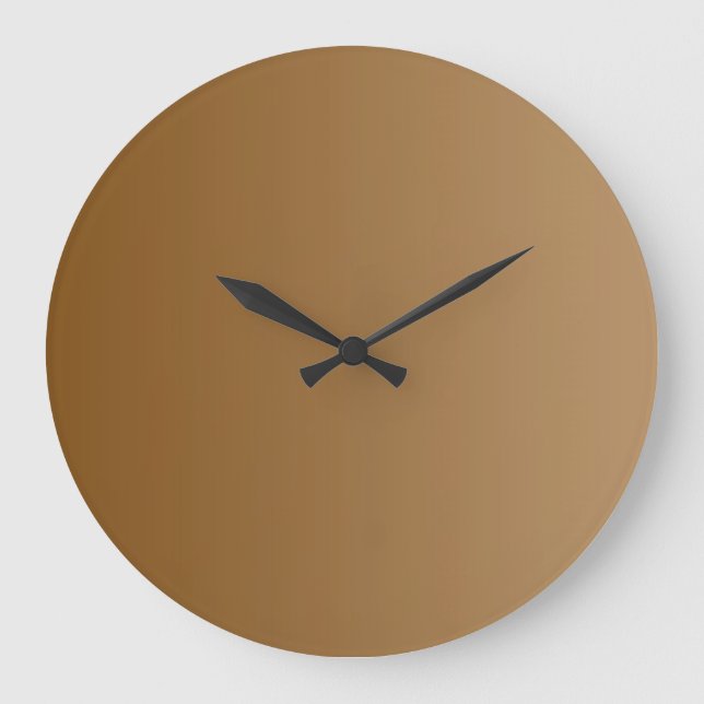 ONLY COLOR gradients - brown Large Clock (Front)