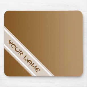 ONLY COLOR gradients - brown + your name Mouse Mat