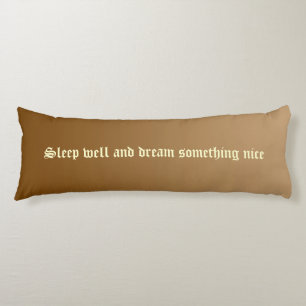 ONLY COLOR gradients - brown + your text Body Cushion