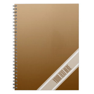 ONLY COLOR gradients - brown + your text Notebook