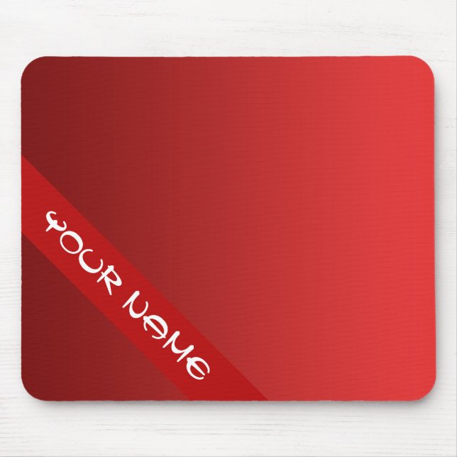 ONLY COLOR gradients - fire red + your name Mouse Mat (Front)