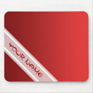 ONLY COLOR gradients - fire red + your name Mouse Mat