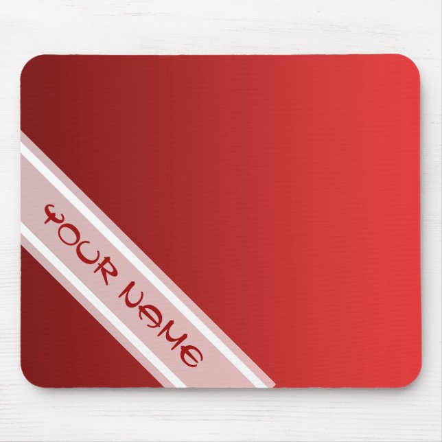 ONLY COLOR gradients - fire red + your name Mouse Mat (Front)