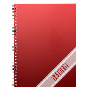 ONLY COLOR gradients - fire red + your text Notebook