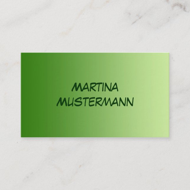 ONLY COLOR gradients - green Business Card (Front)