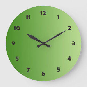 ONLY COLOR gradients - green + clock face