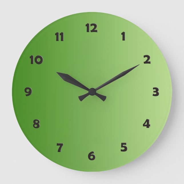 ONLY COLOR gradients - green + clock face (Front)