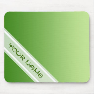 ONLY COLOR gradients - green + your name Mouse Mat