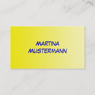 ONLY COLOR gradients - lemon + royal blue Business Card