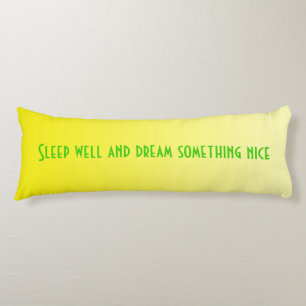 ONLY COLOR gradients - lemon yellow + your text Body Cushion
