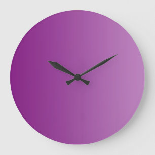 ONLY COLOR gradients - magenta Large Clock