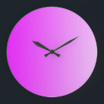 ONLY COLOR gradients - neon pink Large Clock<br><div class="desc">Only Colour Composing by EDDA Fröhlich | Template: background colour for your text or image | Trend: colour your life</div>