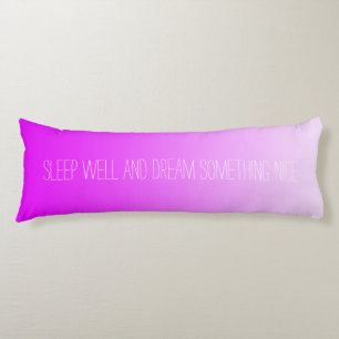 ONLY COLOR gradients - neon pink + your text Body Cushion