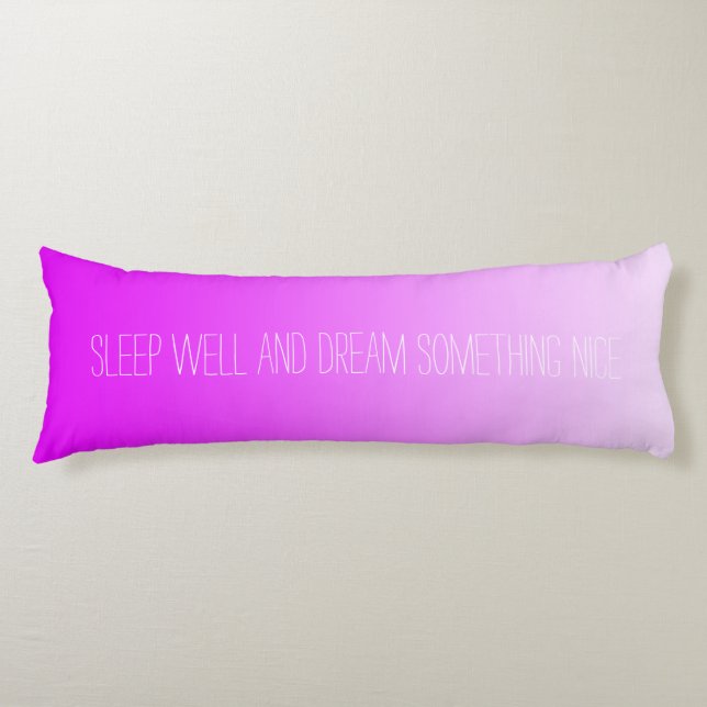 ONLY COLOR gradients - neon pink + your text Body Cushion (Front)