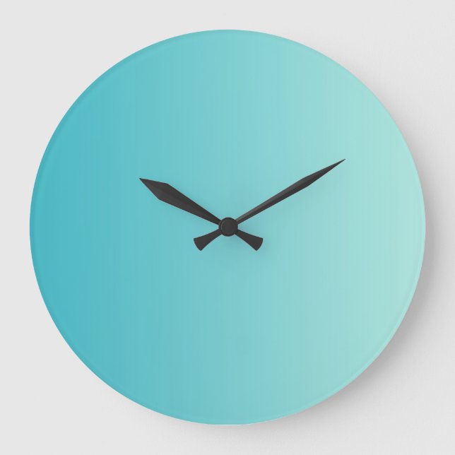 ONLY COLOR gradients - ocean blue Large Clock (Front)