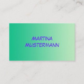 ONLY COLOR gradients - ocean green Business Card