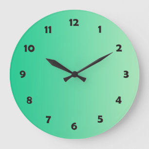 ONLY COLOR gradients - ocean green + clock face
