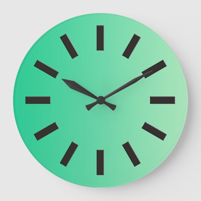 ONLY COLOR gradients - ocean green + clock face I (Front)