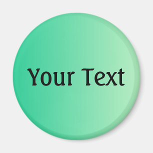 ONLY COLOR gradients ocean green + your text Magnet