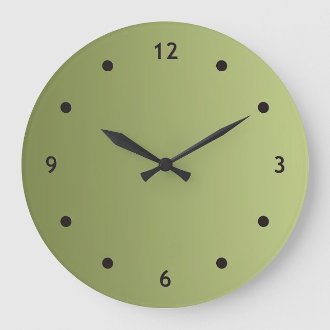 ONLY COLOR gradients -olive green + clock face dot (Front)
