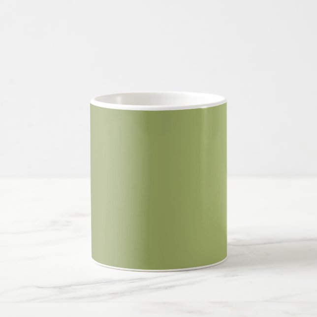 ONLY COLOR gradients - olive green Coffee Mug (Center)