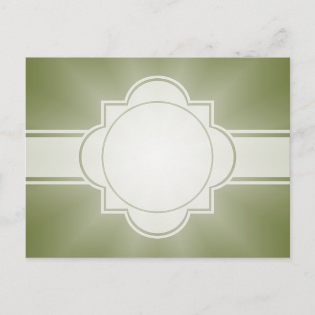 ONLY COLOR gradients - olive green Star Postcard (Front)
