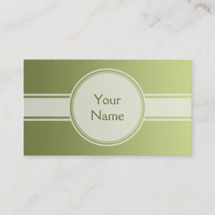 ONLY COLOR gradients - olive green + your text Business Card