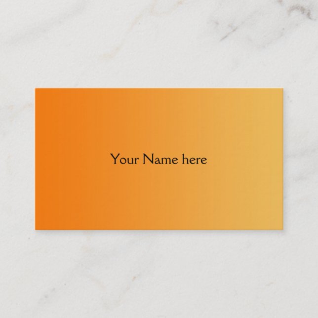 ONLY COLOR gradients - orange Business Card (Front)