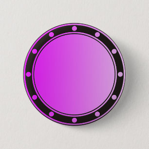 ONLY COLOR gradients - pink rosa + rings & dots 6 Cm Round Badge