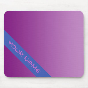 ONLY COLOR gradients - plum + your name Mouse Mat