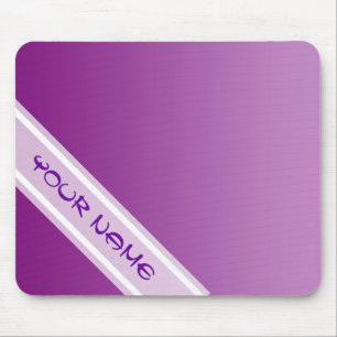ONLY COLOR gradients - plum + your name Mouse Mat