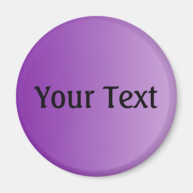 ONLY COLOR gradients purple + your text Magnet (Front)