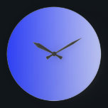 ONLY COLOR gradients - royal blue Large Clock<br><div class="desc">Only Color Composing by EDDA Fröhlich | Template: background color for your text or image | Trend: color your life</div>