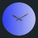 ONLY COLOR gradients - royal blue Large Clock<br><div class="desc">Only Color Composing by EDDA Fröhlich | Template: background color for your text or image | Trend: color your life</div>