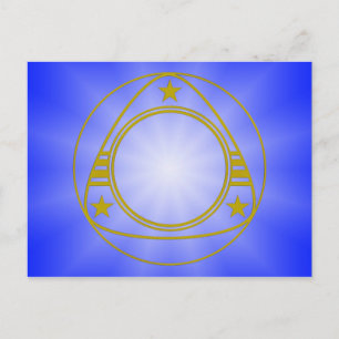 ONLY COLOR gradients - royal blue star Postcard