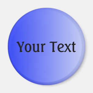 ONLY COLOR gradients royal blue + your text Magnet