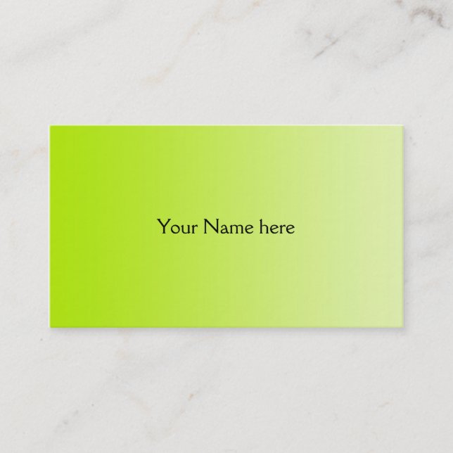 ONLY COLOR gradients - spring green Business Card (Front)