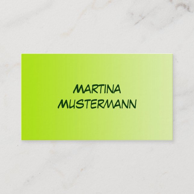 ONLY COLOR gradients - spring green Business Card (Front)