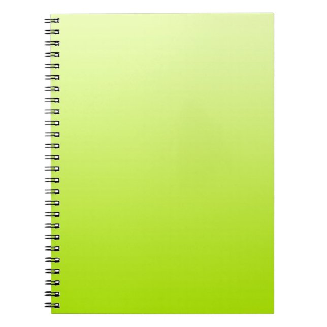 ONLY COLOR gradients - spring green Notebook (Front)