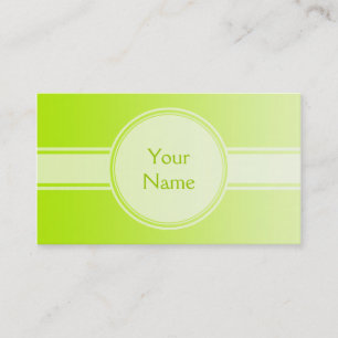 ONLY COLOR gradients - spring green + your text Business Card